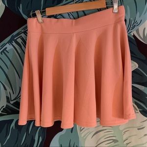 Coral mini skater skirt